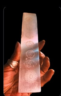 Image 3 of Selenite Chakra wand 