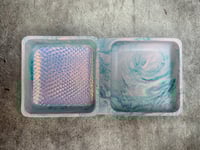 Image 2 of Pink and Blue Dragon Scale Dice Tray with Sections