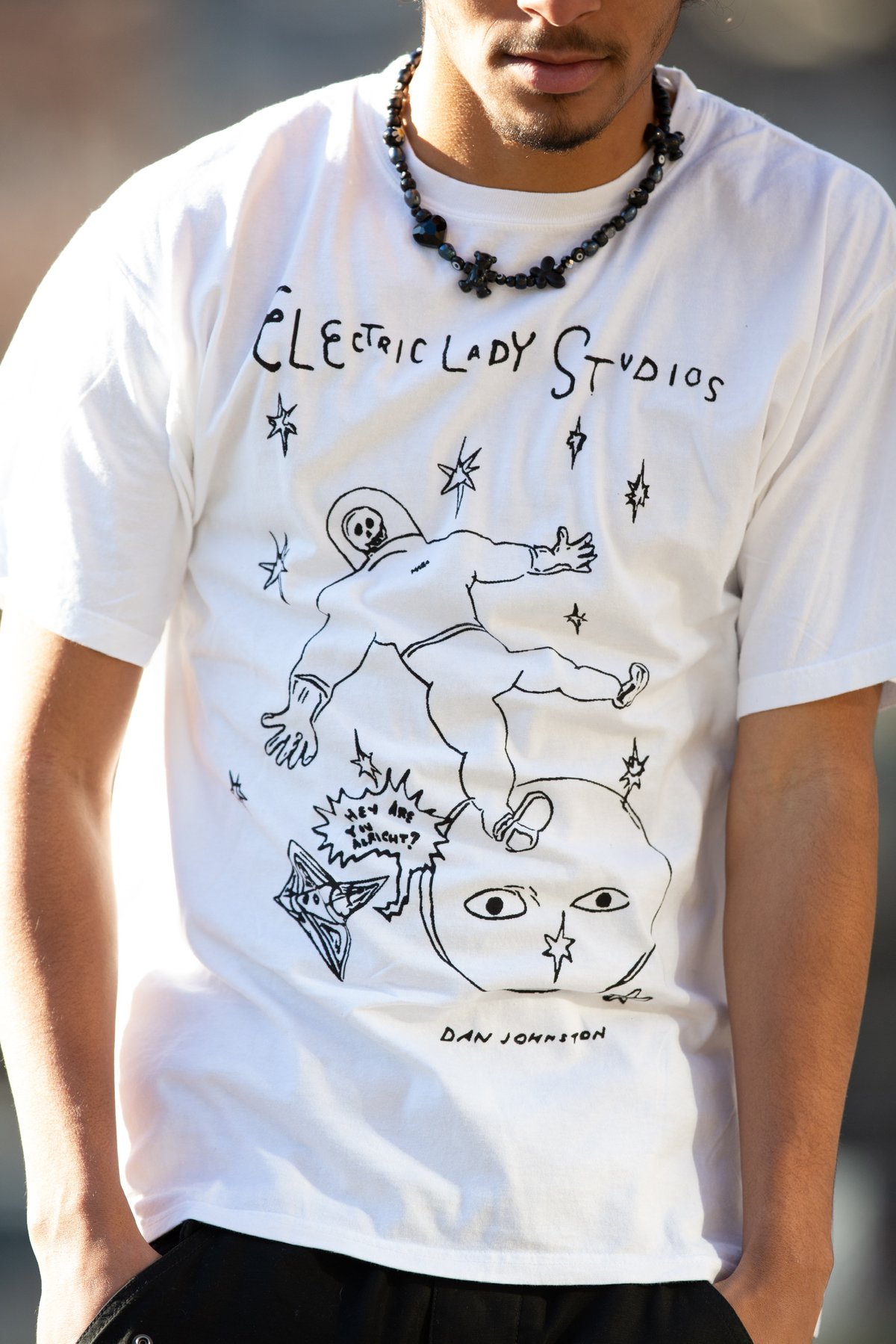 Image of Daniel Johnston x ELS "Lost in Space" Tee in White
