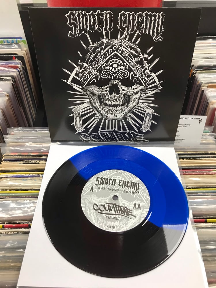 Image of Sworn Enemy/Countime split 7” (black/blue vinyl)