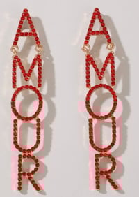 Rhinestone letter earrings 