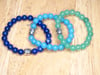 Faith Blessed "Ocean Blues" Beaded Bracelets (3)