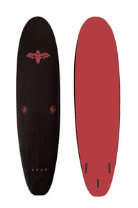 Image of COFFIN 7'0 THRUSTER <BR> BLACK / RED