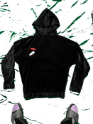 Image of Nique la securite 3 seam velour hoodie