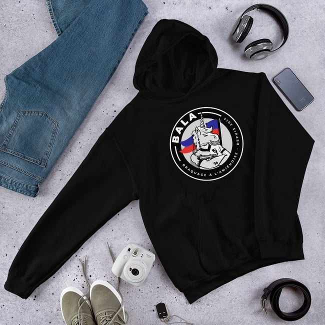 Sweat à capuche unisexe - Logo Noir (6 coloris)