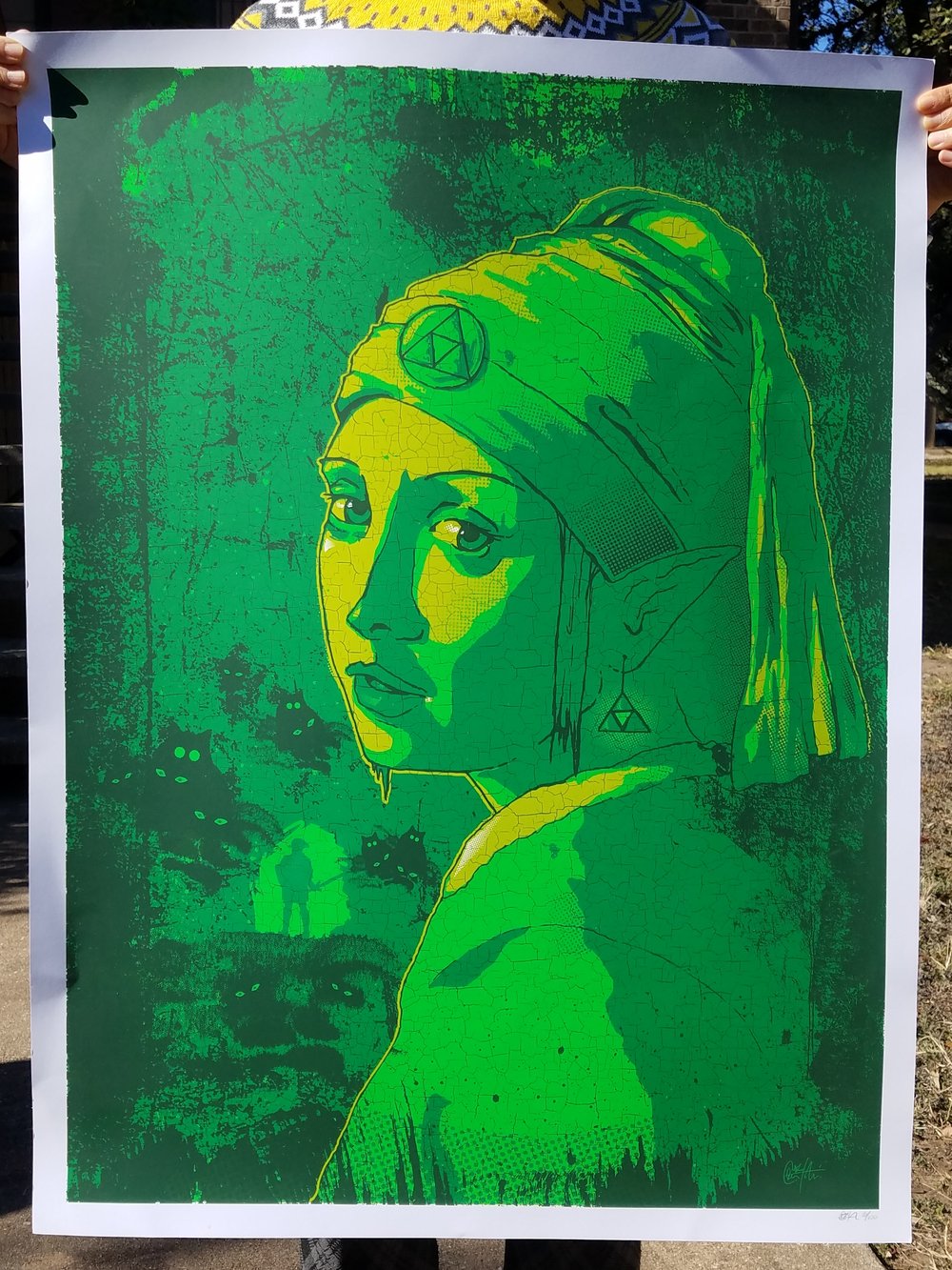 Image of Girl with the Triforce Earring