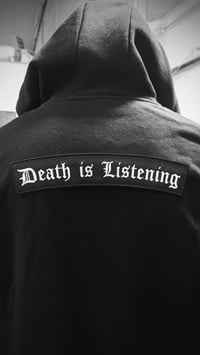Image 3 of Death is Listening Embroidered Rocker