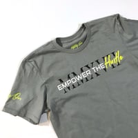 Empower The Hustle T Shirt Grey & Neon