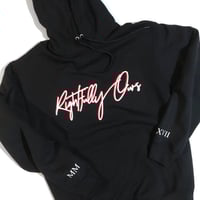Image 1 of R.O. Shadow Logo Hoodie Black, Red & White