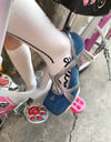 Denim TPU spliced sports middle heel shoes "adult"