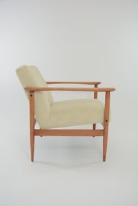Image 2 of Fauteuil M velours ivoire