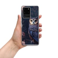 Image 12 of Baroque Style Gothic Inspired Owl Oil Painting Clear Case for Samsung®