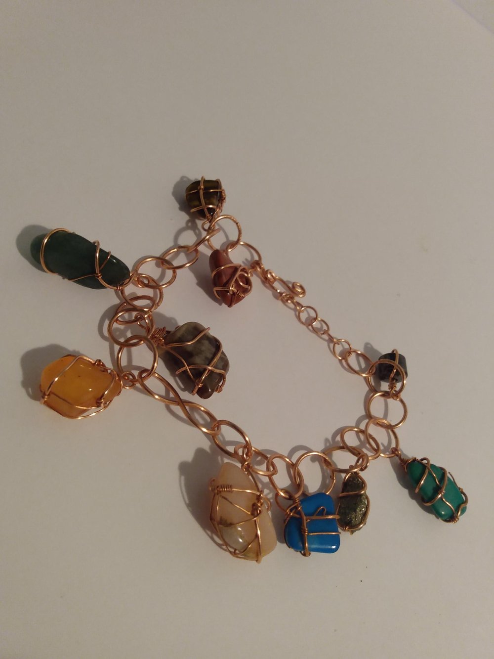 Image of Copper Link Charmed Bracelet