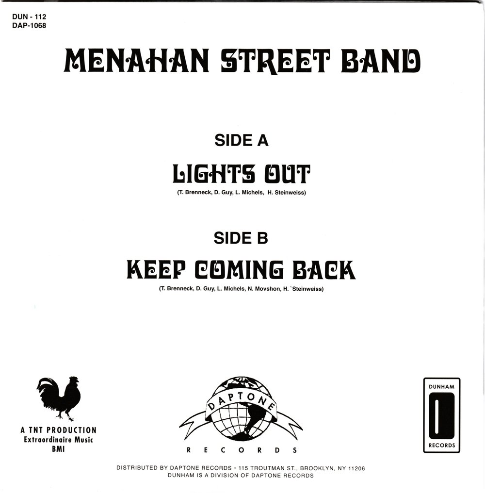 Menahan Street Band - Lights Out b/w Keep Coming Back (7”)