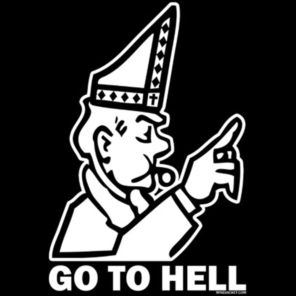 Image of GO TO HELL 'Monopoly Pope' shirt