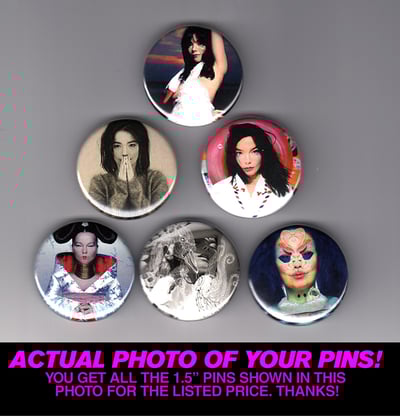Image of Bjork - Set of Six 1.5" Pins