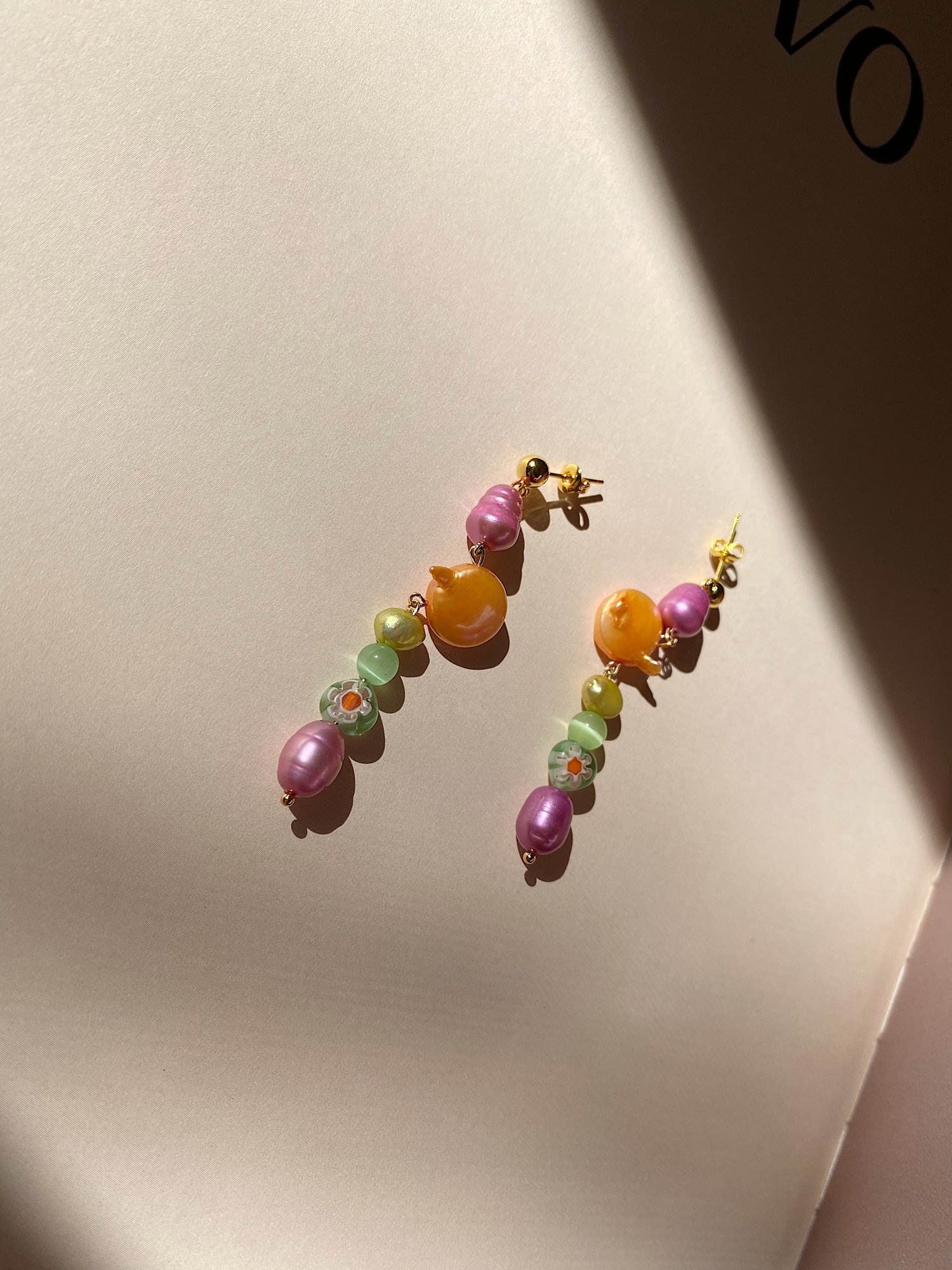 Image of Flower Pearly earrings