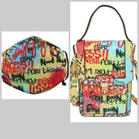 Image 3 of Fashion Graffiti Handbag/Mask