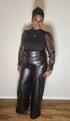 Wide Leg Leather Pants Image 3