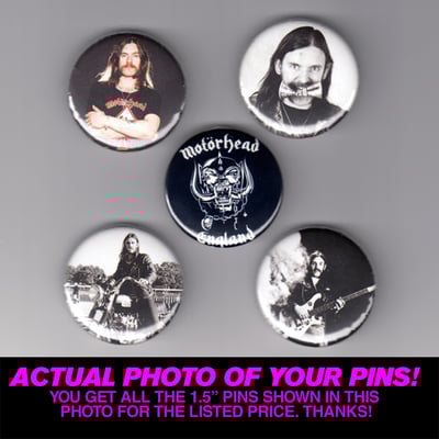 Image of Lemmy/Motorhead - Set of Five 1.5" Pins