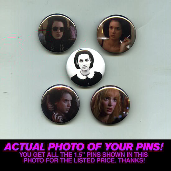 Image of Winona Ryder 90's - Set of Five 1.5" Pins