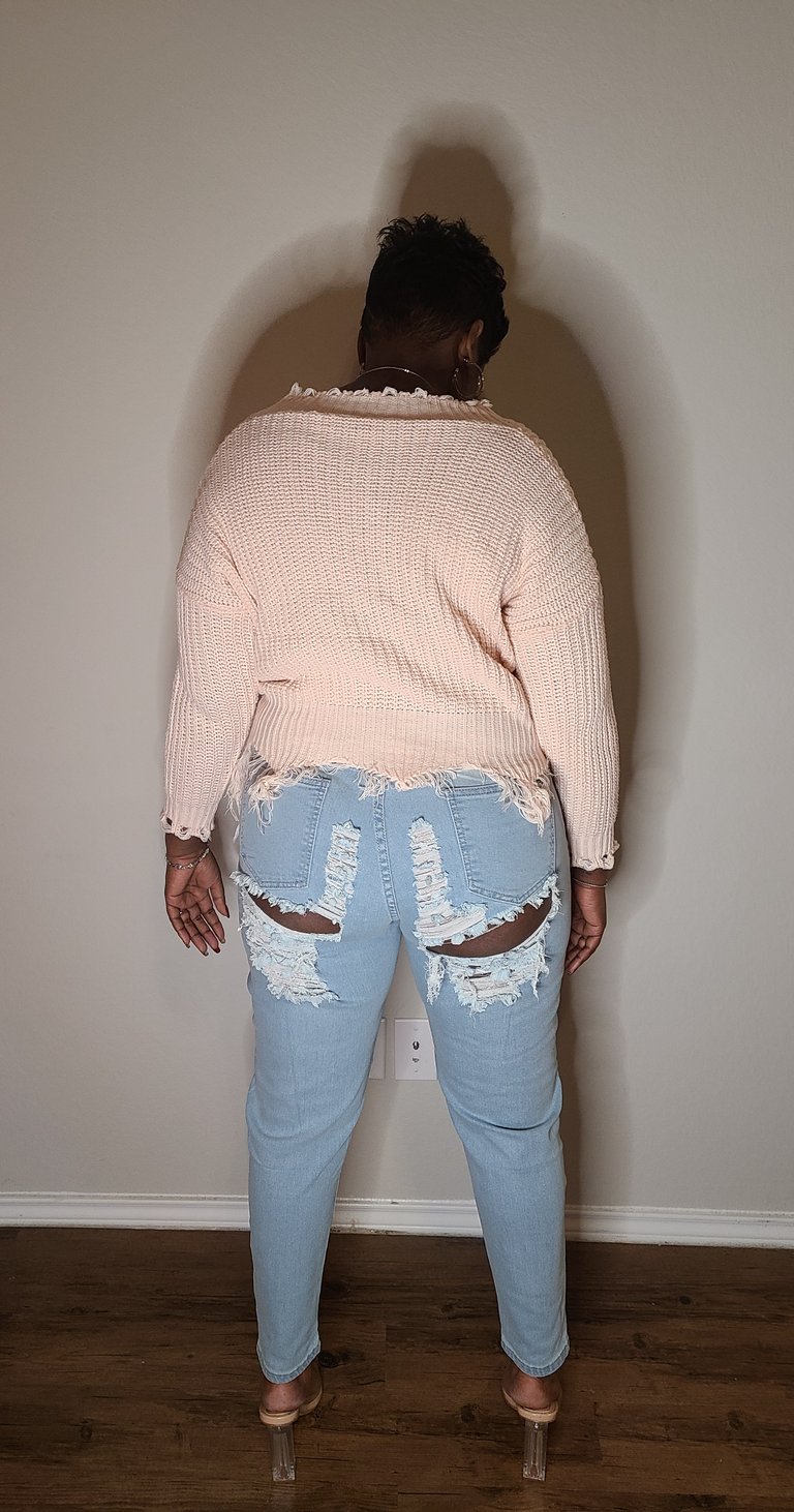 Ass Out Blue Jeans Image 2