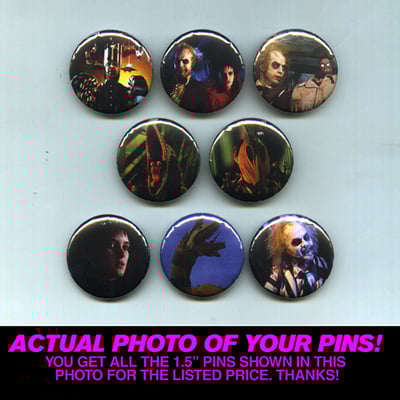 Image of Beetlejuice - Set of Eight 1.5" Pins