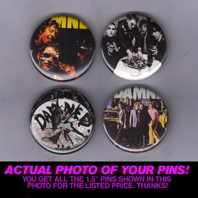 Image of The Damned - Set of Four 1.5" Pins