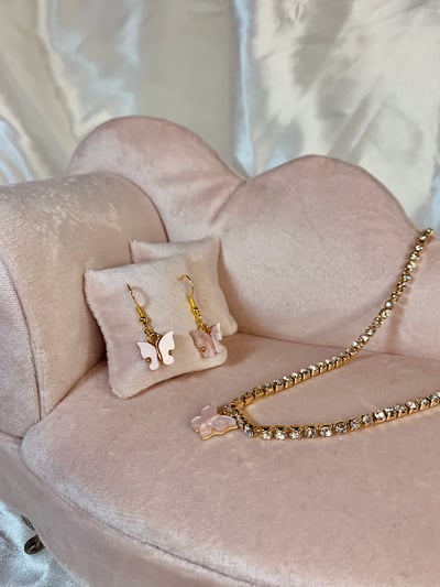 Image of Pastel pink earring set