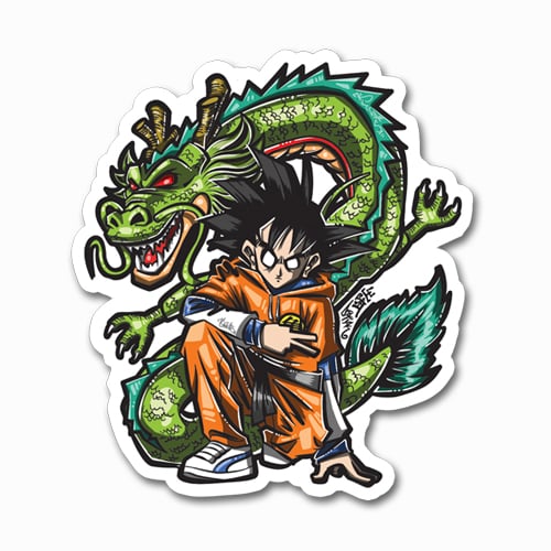 Image of Goku + Shenron Sticker