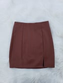 Snake Print Faux leather Mini Skirt 
