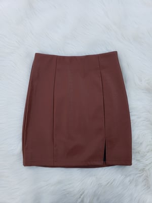 Image of Snake Print Faux leather Mini Skirt 