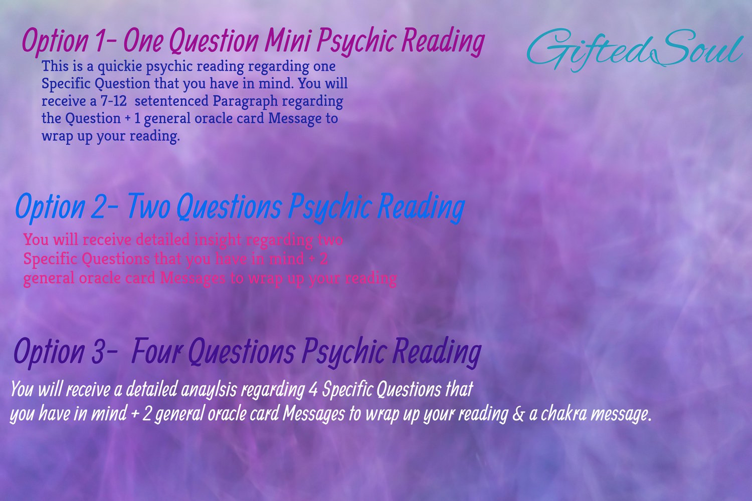 Image of 1 Question Mini Psychic Email Reading  