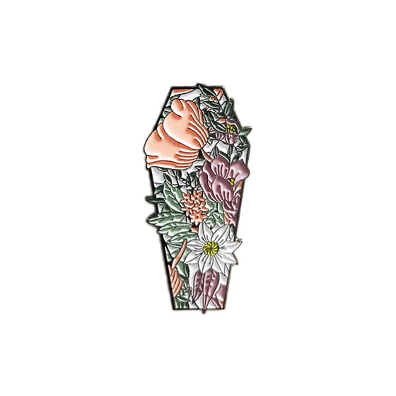 Image of Coffin Bouquet pin