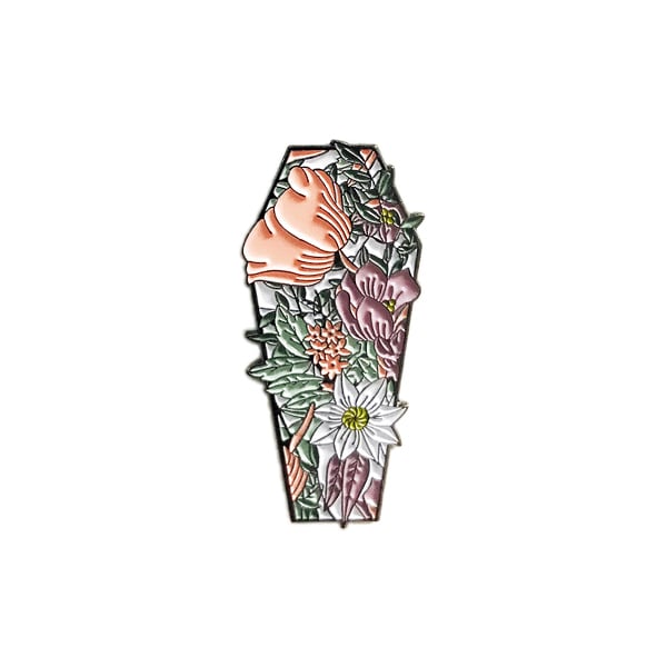 Image of Coffin Bouquet pin