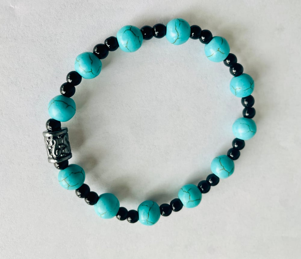 Image of Blue Howlite & Black Jasper 