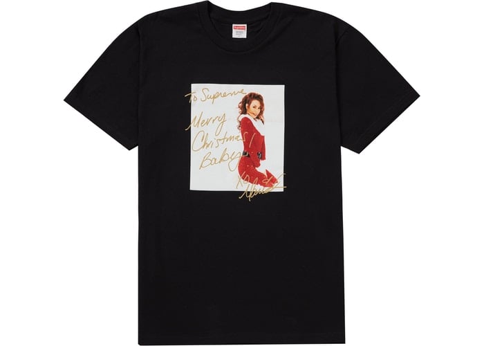 Image of Supreme Christmas Mariah Carey T-Shirt Blk