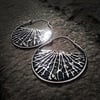 2 1/2" bronze 'dusk' hoop earrings