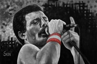 Freddie Mercury 2 by Jeff Williams (Premium Canvas Prints)