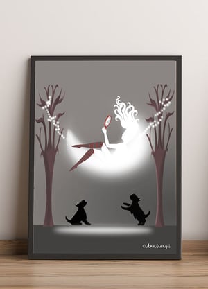 Lámina Tarot Nº 18: 'La Luna' / 'The Moon'