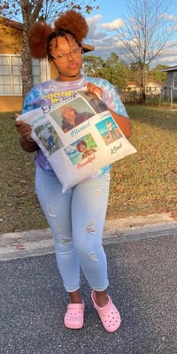 Image 2 of Personalized 17x17 pillows FRONT ONLY