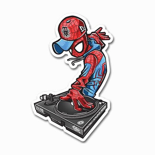 Image of DJ Spider-Man Sticker