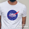 TT SPACE LOGO (on white shirt)
