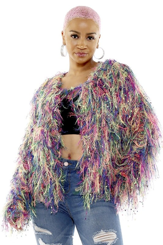 shaggy cardigan plus size