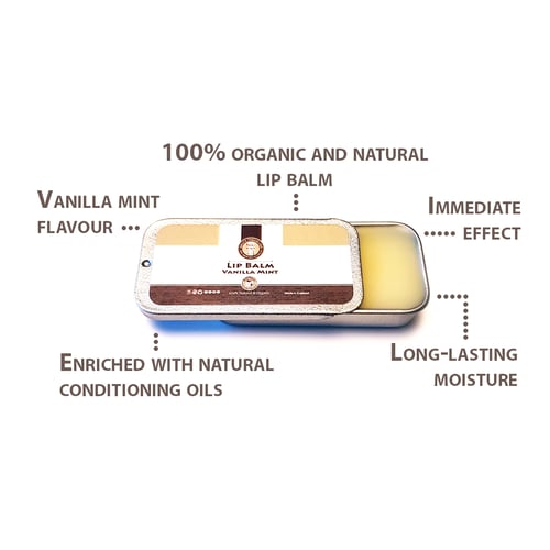 Image of Lip Balm Vanilla Mint 100% Natural & Organic 10ml