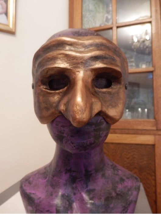 Bronze Pulcinella Mask