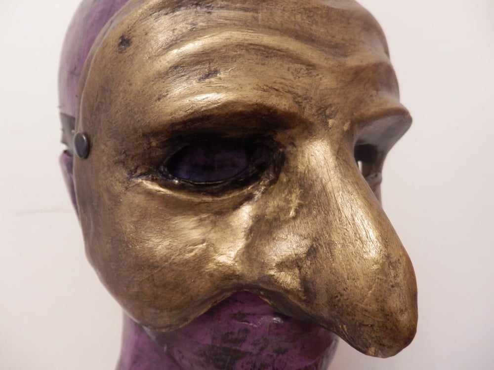 Gold Pulcinella Mask