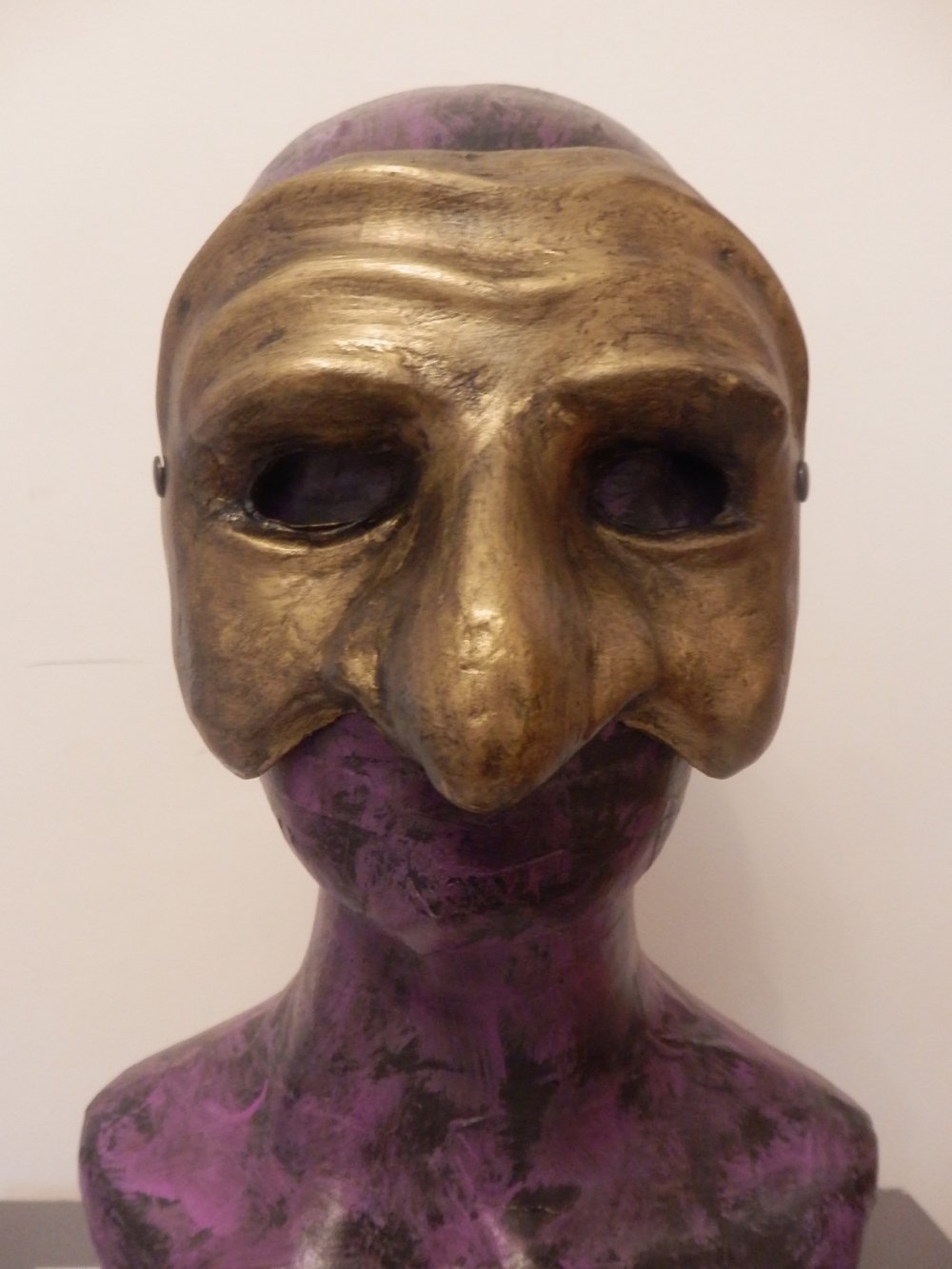 Gold Pulcinella Mask