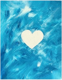 Blue heart print