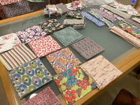 Image 2 of Feedsack scrap bag— Variety of strips and squares